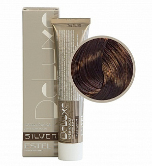 Estel Professional 6/75 крем-краска  Deluxe silver, темно-русый коричнево-красный 60 мл