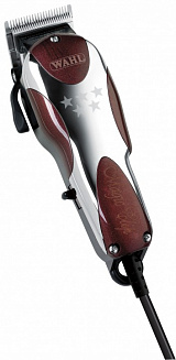 Машинка для стрижки Wahl Hair clipper Magic Clip 5star, питание-сеть, 8 насадок, бордовый/серебристый