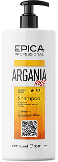 EPICA Professional Argania Rise ORGANIC Шампунь для придания блеска с маслом арганы, 1000 мл.