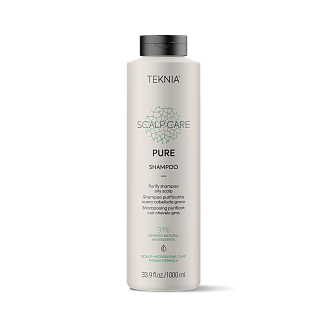Шампунь Lakme Teknia Pure, арт. 44331, глубокое очищение для жирной кожи головы, 1000 мл
