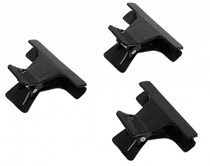 Зажим для волос пластмассовый чёрный (12шт) SIBEL