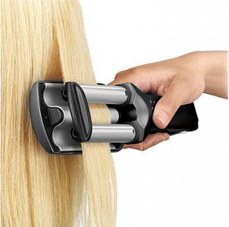 Плойка тройная BaByliss Pro с терморегуляцией титан + турмалин для создания волн