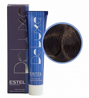 Estel Professional 4/75 краска-уход  Deluxe, шатенкоричнево-красный 60 мл