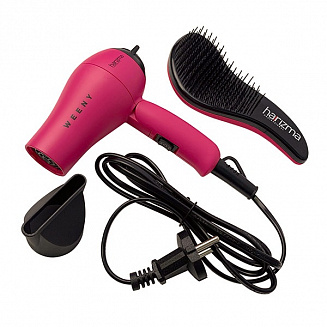 Фен дорожный Harizma Weeny h10217, со складной ручкой, 1000 Вт, длина в корпусе 13 см