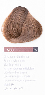 Краска для волос Lakme Chroma 7/60, средний блондин коричневый, безаммиачная, перманентная, 60 мл