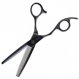 Ножницы филировочные Olivia Garden Jean ID2200 , для левшей, черные, длина полотна- 6,35