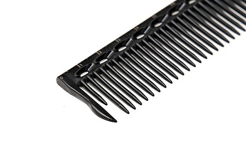 Расческа для стрижки Y.S.park G45 carbon, с линейкой, 22 см, черная