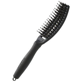 Расчёска- щетка для волос Olivia Garden  Fingerbrush Id1730, Care Iconic BoarNylon Full, черная, размер- S
