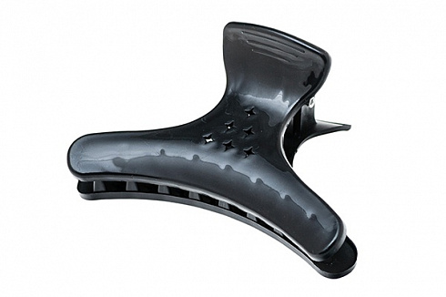 Зажимы для волос бабочка усиленные 4шт, черные Harizma