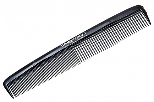 Расчёска мужская 17,5 см черная TITANIA