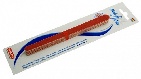 Пилка для ногтей песочная 17 см 10 шт TITANIA