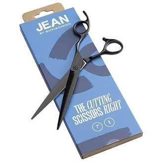 Ножницы для стрижки волос Olivia Garden Jean ID2189 , прямые, черные, длина полотна- 7,0