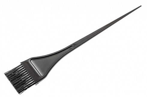 Кисть для окрашивания волос с фигурной ручкой средняя черная Harizma