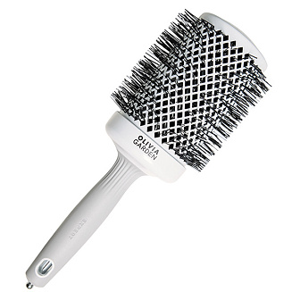 Термобрашинг для укладки волос Olivia Garden Expert Blowout Shine WhiteGrey ID2007, диаметр- 65 мм