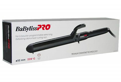 Плойка для завивки волос BaByliss Pro 32мм с удлиненным полотном и терморегуляцией