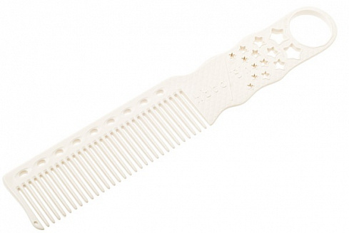 Расчёска для стрижки под машинку Y.s.park 280 white, белая, 19.5 см, для коротких стрижек
