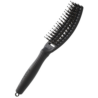 Расчёска- щетка для волос Olivia Garden  Fingerbrush Id1730, Care Iconic BoarNylon Full, черная, размер- S
