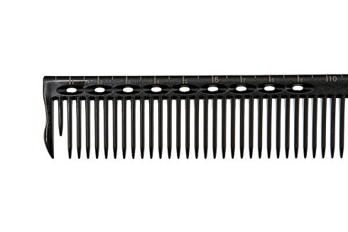 Расческа для стрижки Y.S.park G45 carbon, с линейкой, 22 см, черная