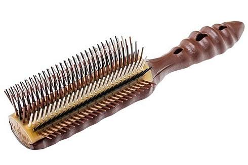 Щётка для укладки волос Y.s.park DB24 choco mix Dragon Air Brush, 9- тирядка, коричневая- комбинированная