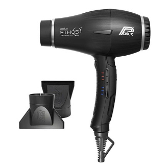 Фен Parlux Ethos P-ETH-черный , цифровой, ионизация, 3 температурных режима, 3 скорости,  мощность- 2300 Вт