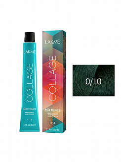 Краска для волос Lakme Collage new 0/10 зеленый микстон, 60 мл