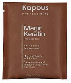 Обесцвечивающий порошок с кератином для волос Kapous Non Ammonia Magic Keratin 30 гр