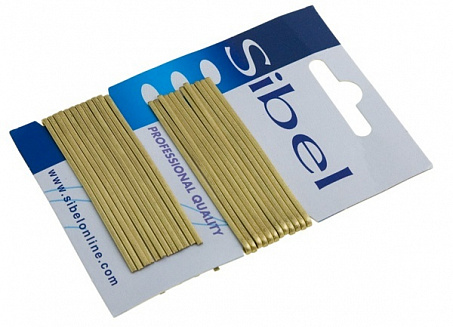 Невидимки гладкие белые 70 мм (24 шт) SIBEL