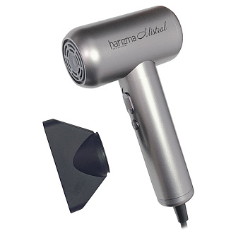 Фен Harizma Mistral 1400 ВТ, BLDC мотор,  3 режима температуры, 2 скорости, 1 насадка