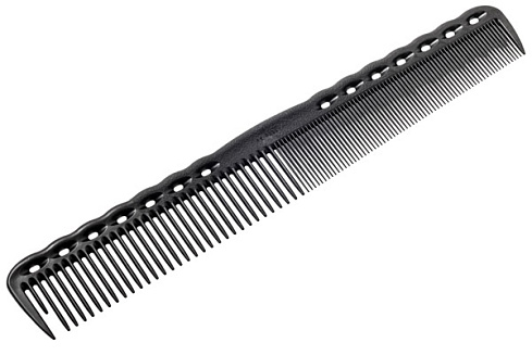 Расчёска для стрижки  Y.s.park 334 carbon, черная, универсальная, 18.5 см