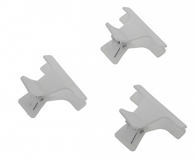 Зажим для волос пластмассовый белый (12шт) SIBEL