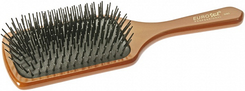 Щетка для волос массажная деревянная прямоугольная большая EUROSTIL