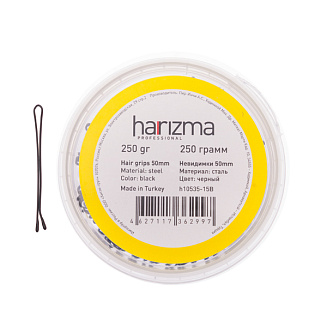 Невидимки Harizma h10535-15B, прямые, длина- 50мм, чёрные, 250гр