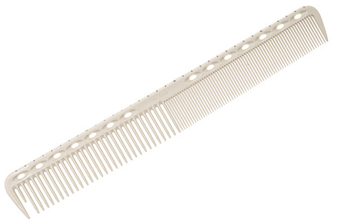 Расчёска для стрижки Y.S.park G39 white, с линейкой, белая, 18 см