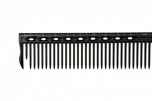 Расческа для стрижки Y.S.park G45 carbon, с линейкой, 22 см, черная