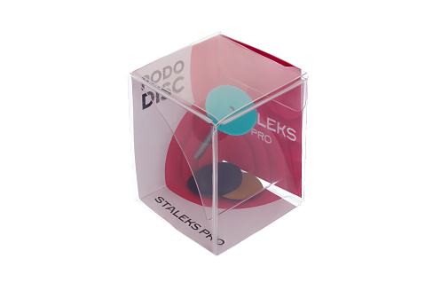 Диск педикюрный пластиковый PODODISC STALEKS PRO S в комплекте с сменным файлом 180 грит 5 шт (15 мм