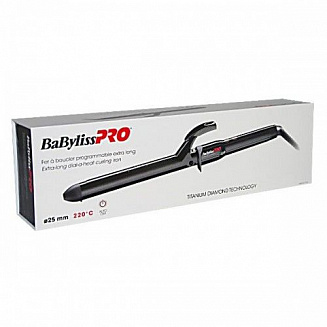 Плойка для завивки волос BaByliss Pro 25мм с удлиненным полотном и терморегуляцией