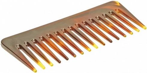 Расческа-гребень большой 14 см желто-коричневая TITANIA