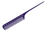 Расчёска с хвостиком Y.s.park 101 purple, фиолетовая, 21.6 см, для выделения прядей, окраски и химической завивки