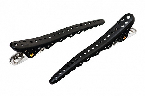 Зажимы для волос Y.s.park Shark clip black metal , черные, в упаковке -2 шт.