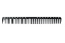 Расческа для стрижки Y.S.park G33 soft carbon, 23 см, с линейкой на обушке, редкозубая, черная