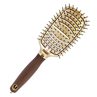 Расчёска для укладки волос Olivia Garden Expert Care Flex Nylon Bristles GoldBrown, ID2072