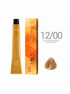 Краска для волос Lakme Collage new 12/00, суперосветляющий блонд натуральный, 60 мл