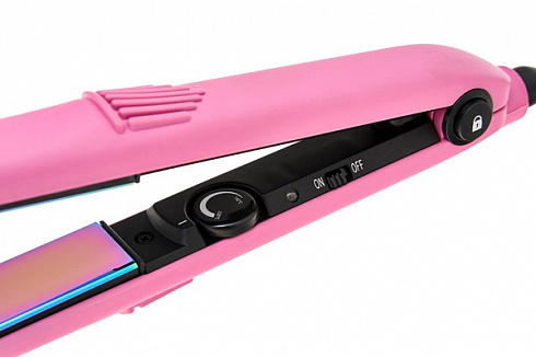 Щипцы-выпрямители Gamma Piu Rainbow 230deg;с радужным антистатическим покрытием, розовые